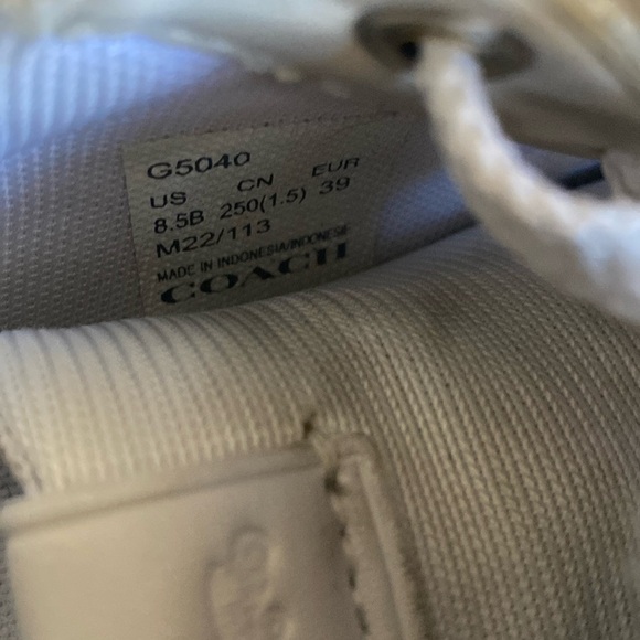 COACH Women’s Lowline Low Top Optic White Midnight Navy Leather Sneakers 8.5B - Picture 10 of 10